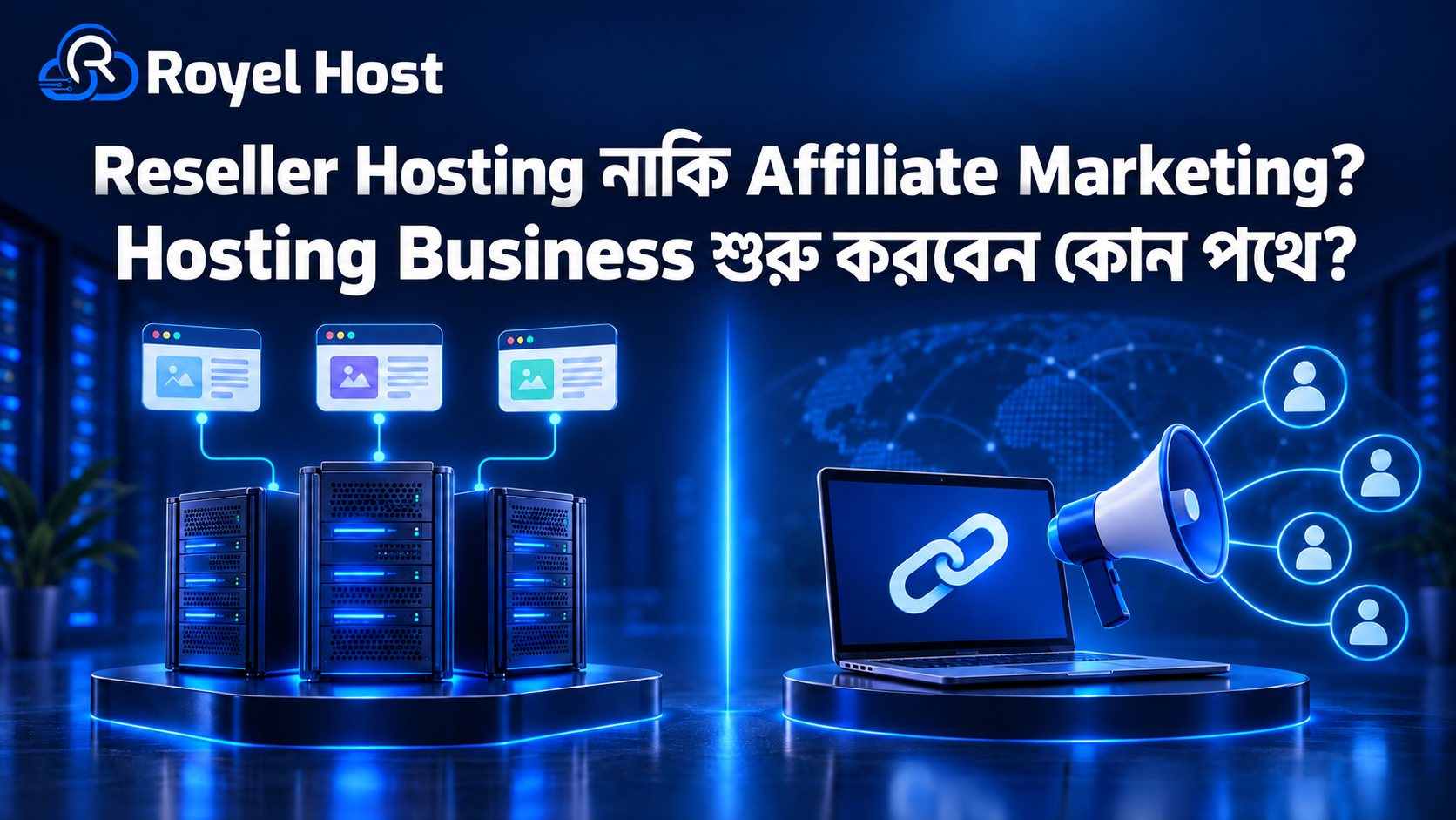Hosting Business শুরু করতে Reseller Hosting ও Affiliate Marketing-এর তুলনা