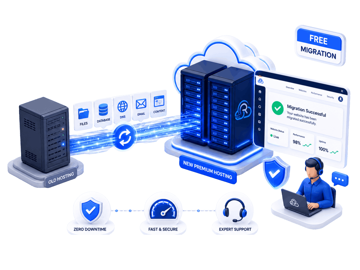 Website migration to RoyelHost BDIX hosting